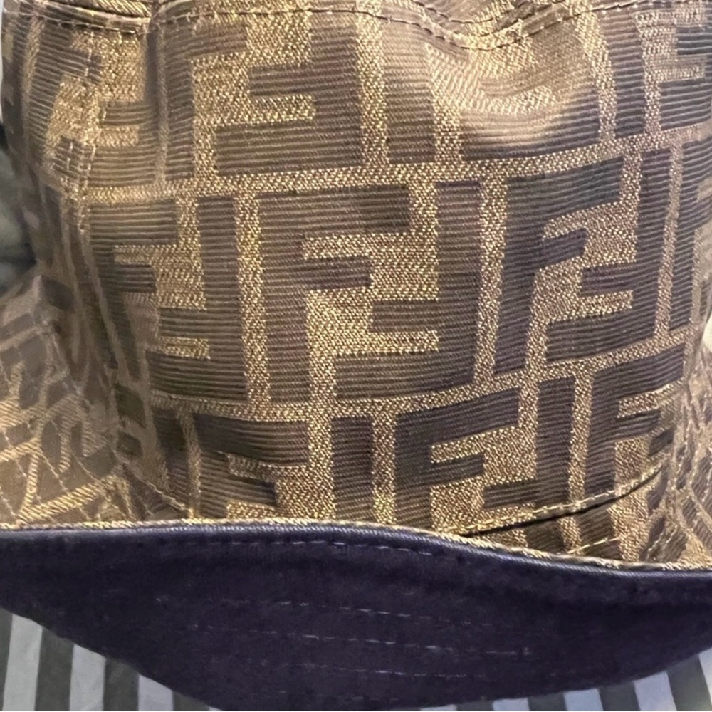 Fendi Brown and Black Monogram Hat